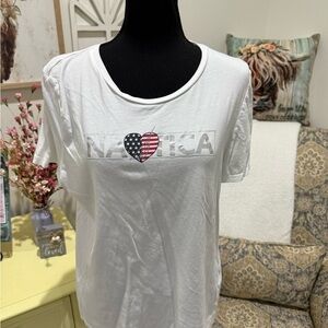 Nautica White Short Sleeve Relaxed Tee